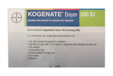 KOGENATE BAYER 500 IU IV ENJ. ICIN LIYOFILIZE TOZ ICEREN FLAKON+KULLANIMA HAZIR ENJEKTORDE COZUCU 1 KOGENATE BAYER 500 IU IV ENJ. ICIN LIYOFILIZE TOZ ICEREN FLAKONKULLANIMA HAZIR ENJEKTORDE COZUCU 31210