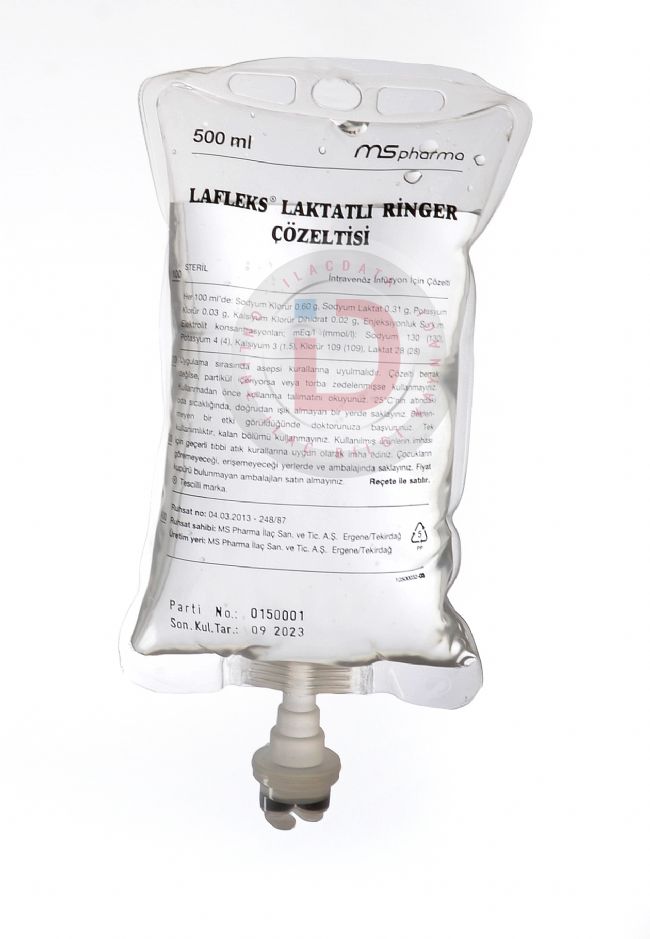 LAFLEKS LAKTATLI RINGER SOLUSYONU 500 ML (SETSIZ) 1 LAFLEKS LAKTATLI RINGER SOLUSYONU 500 ML SETSIZ 22817