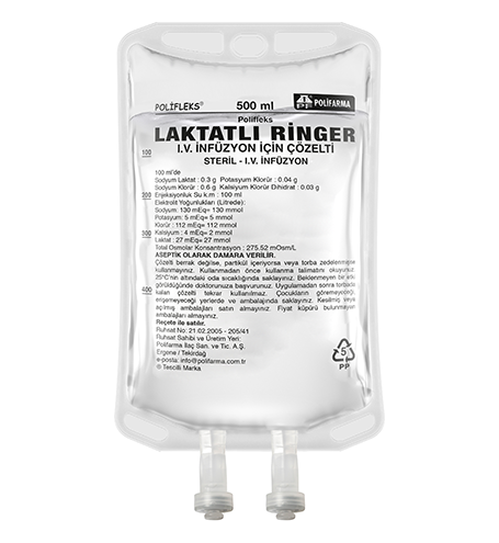 LAKTATLI RINGER 1000 ML SOL SETSIZ 1 LAKTATLI RINGER 1000 ML SOL SETSIZ 22821