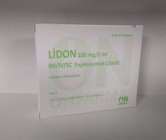 LIDON 100 MG / 5 ML IM/IV/SC ENJEKSIYONLUK COZELTI ( 5 AMPUL ) 1 LIDON 100 MG 5 ML IM IV SC ENJEKSIYONLUK COZELTI 5 AMPUL 22987