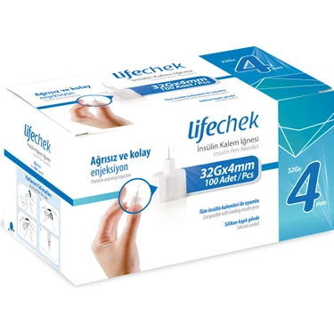 LIFECHEK INSULIN KALEM IGNESI 32GX4MM 1 LIFECHEK INSULIN KALEM IGNESI 32GX4MM 22995