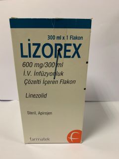 LIZOREX 600MG/300ML IV INFUZYON COZELTISI ICEREN FLAKON (1 FLAKON) 1 LIZOREX 600MG 300ML IV INFUZYON COZELTISI ICEREN FLAKON 1 FLAKON 31559