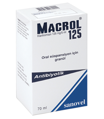 MACROL 125 MG/5 ML ORAL SUSPANSIYON ICIN GRANUL 100 ML 1 MACROL 125 MG 5 ML ORAL SUSPANSIYON ICIN GRANUL 100 ML 31681