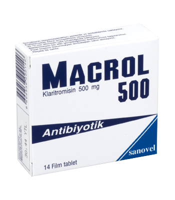 MACROL 500 MG 14 FILM TABLET 1 MACROL 500 MG 14 FILM TABLET 23122