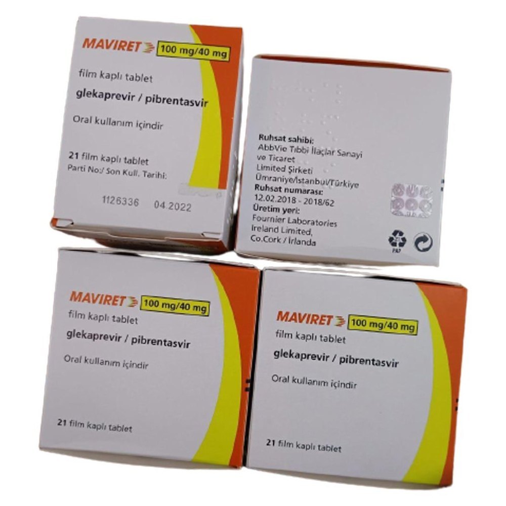 MAVIRET 100 MG/40 MG 84 FILM KAPLI TABLET 1 MAVIRET 100 MG 40 MG 84 FILM KAPLI TABLET 23176