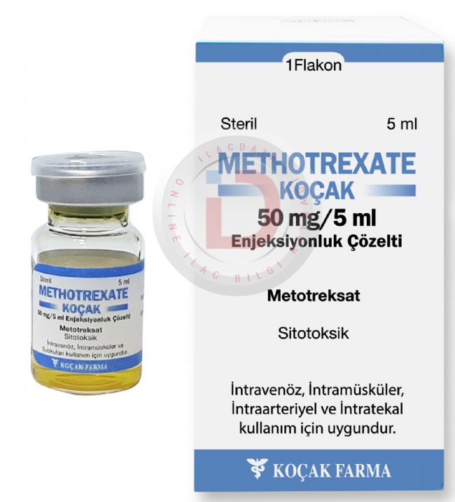 METHOTREXATE KOCAK 50 MG/5 ML ENJEKSIYONLUK COZELTI (1 FLAKON) 1 METHOTREXATE KOCAK 50 MG 5 ML ENJEKSIYONLUK COZELTI 1 FLAKON 23257