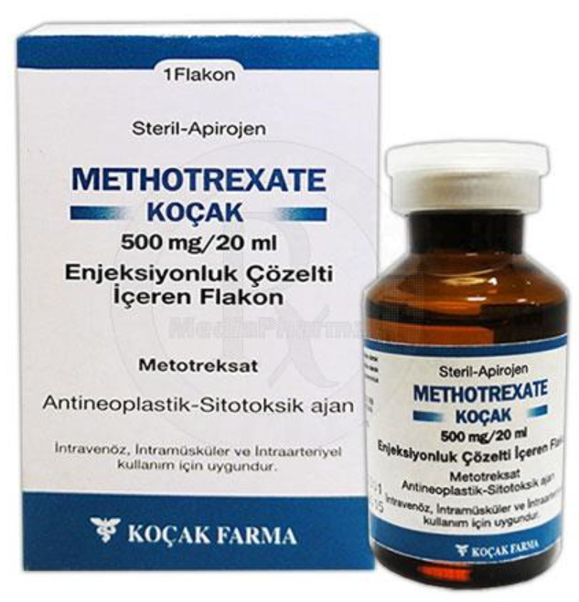 METHOTREXATE KOCAK 500 MG/20ML ENJEKSIYONLUK COZELTI (1 FLAKON) 1 METHOTREXATE KOCAK 500 MG 20ML ENJEKSIYONLUK COZELTI 1 FLAKON 23258