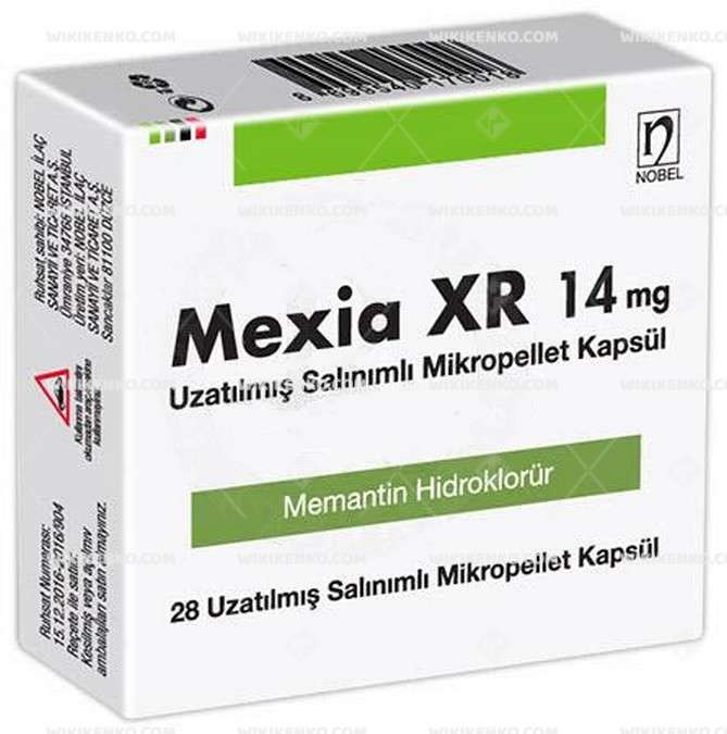MEXIA XR 14 MG 28 UZATILMIS SALINIMLI MIKROPELLET KAPSUL 1 MEXIA XR 14 MG 28 UZATILMIS SALINIMLI MIKROPELLET KAPSUL 23288