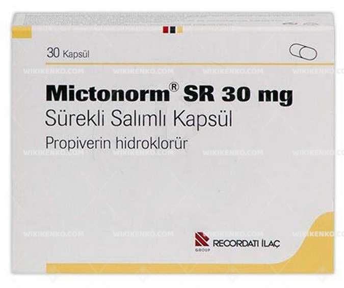 MICTONORM SR 30 MG SUREKLI SALINIMLI 30 KAPSUL 1 MICTONORM SR 30 MG SUREKLI SALINIMLI 30 KAPSUL 23308