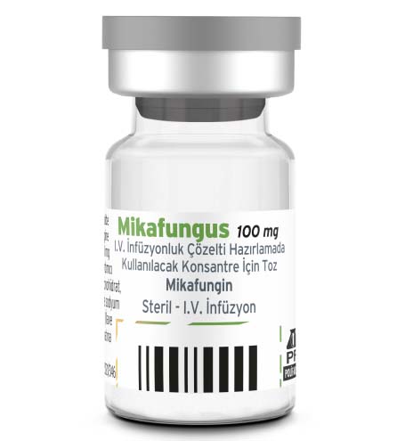MIKAFUNGUS 100 MG I.V. INFUZYONLUK COZELTI HAZIRLAMAK ICIN TOZ 1 FLAKON 1 MIKAFUNGUS 100 MG I.V. INFUZYONLUK COZELTI HAZIRLAMAK ICIN TOZ 1 FLAKON 23315
