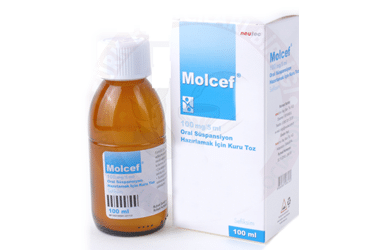 MOLCEF 100 MG//5 ML ORAL SUSPANSIYON HAZIRLAMAK ICIN KURU TOZ 100 ML 1 MOLCEF 100 MG 5 ML ORAL SUSPANSIYON HAZIRLAMAK ICIN KURU TOZ 100 ML 23391