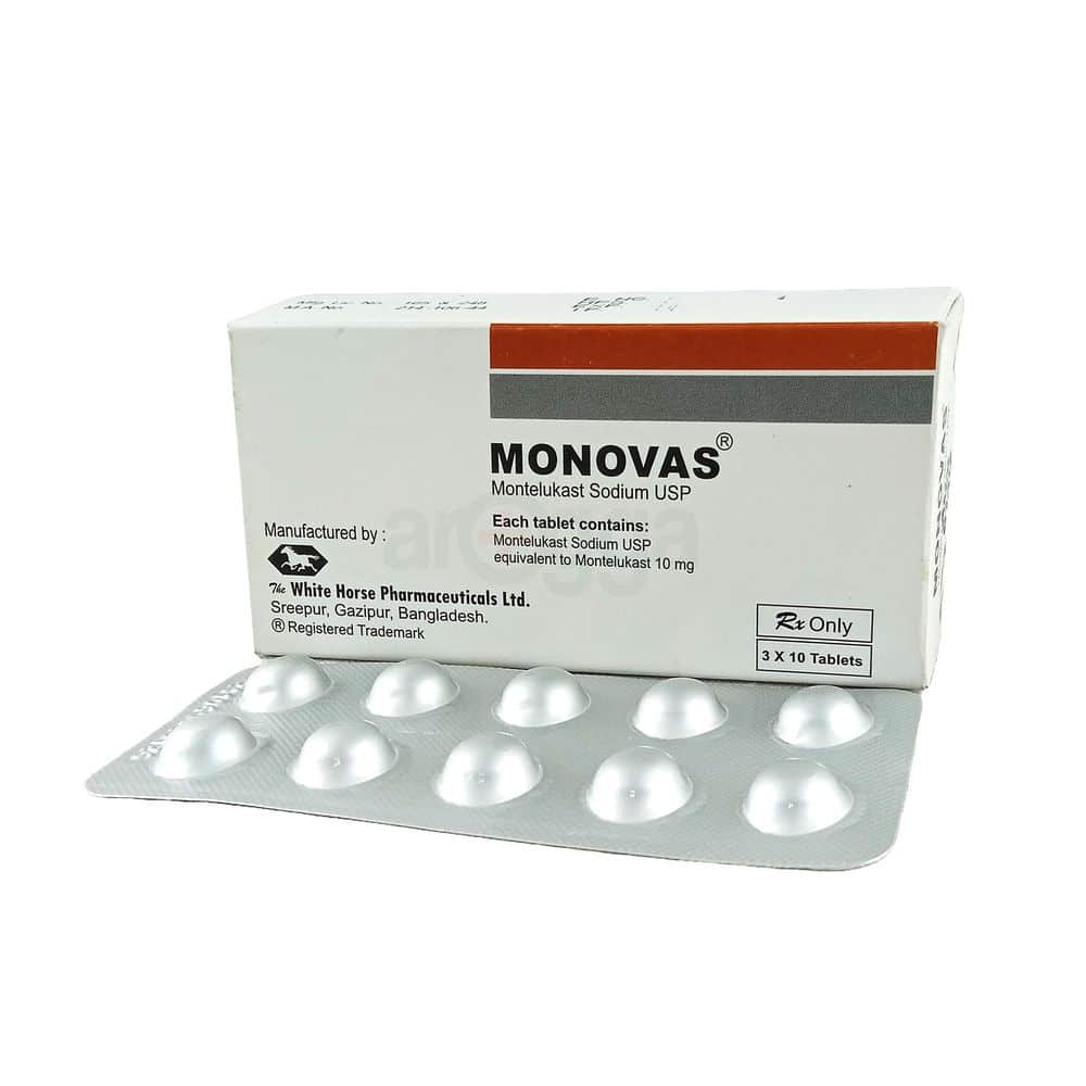 MONOVAS 10 MG 30 TABLET 1 MONOVAS 10 MG 30 TABLET 23412
