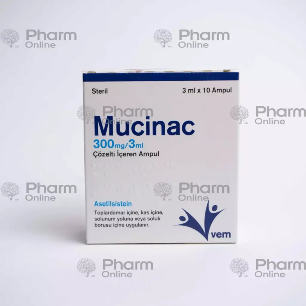 MUCINAC 300 MG/3 ML COZELTI ICEREN AMPUL 10x3 ML AMPUL/KUTU 1 MUCINAC 300 MG 3 ML COZELTI ICEREN AMPUL 102153 ML AMPUL KUTU 23447