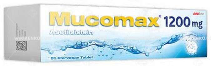 MUCOMAX 1200 MG 20 EFERVESAN TABLET 1 MUCOMAX 1200 MG 20 EFERVESAN TABLET 23450