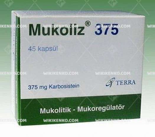 MUKOLIZ 375 MG 45 KAPSUL 1 MUKOLIZ 375 MG 45 KAPSUL 32206