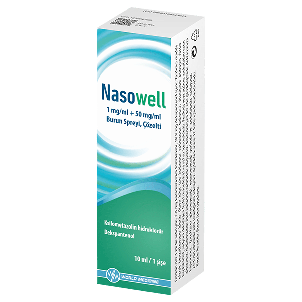 NASOWELL 1 MG/ML + 50 MG/ML BURUN SPREYI, COZELTI 1 NASOWELL 1 MG ML 50 MG ML BURUN SPREYI COZELTI 23538