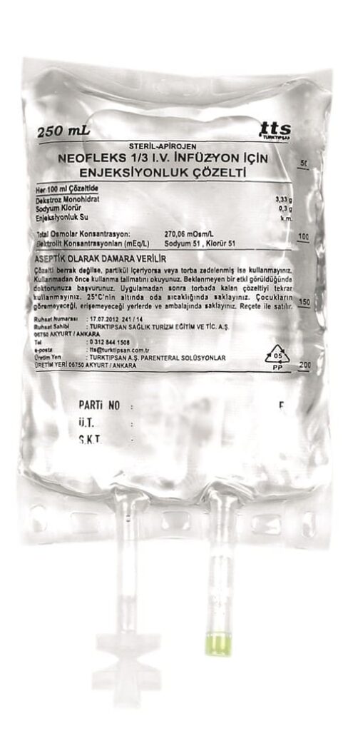 NEOFLEKS 1/3 I.V. INFUZYON ICIN ENJEKSIYONLUK COZELTI 250 ML (SETLI) 1 NEOFLEKS 1 3 I.V. INFUZYON ICIN ENJEKSIYONLUK COZELTI 250 ML SETLI 23662