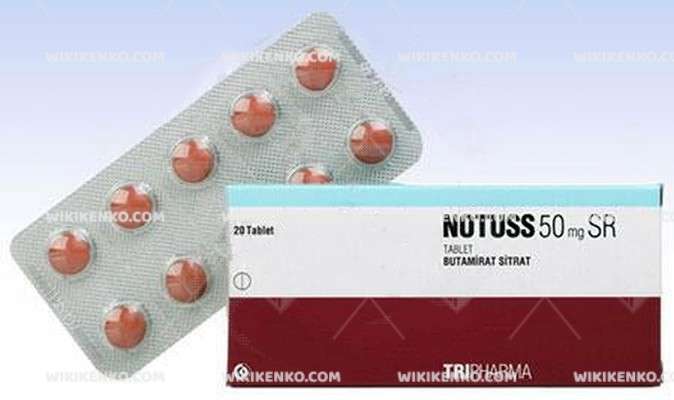 NOTUSS 50 MG SR 20 TABLET 1 NOTUSS 50 MG SR 20 TABLET 23866