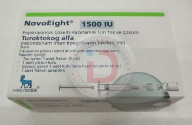 NOVOEIGHT 1500IU ENJEKSIYONLUK COZELTI HAZIRLAMAK ICIN TOZ VE COZUCU 1 NOVOEIGHT 1500IU ENJEKSIYONLUK COZELTI HAZIRLAMAK ICIN TOZ VE COZUCU 23883