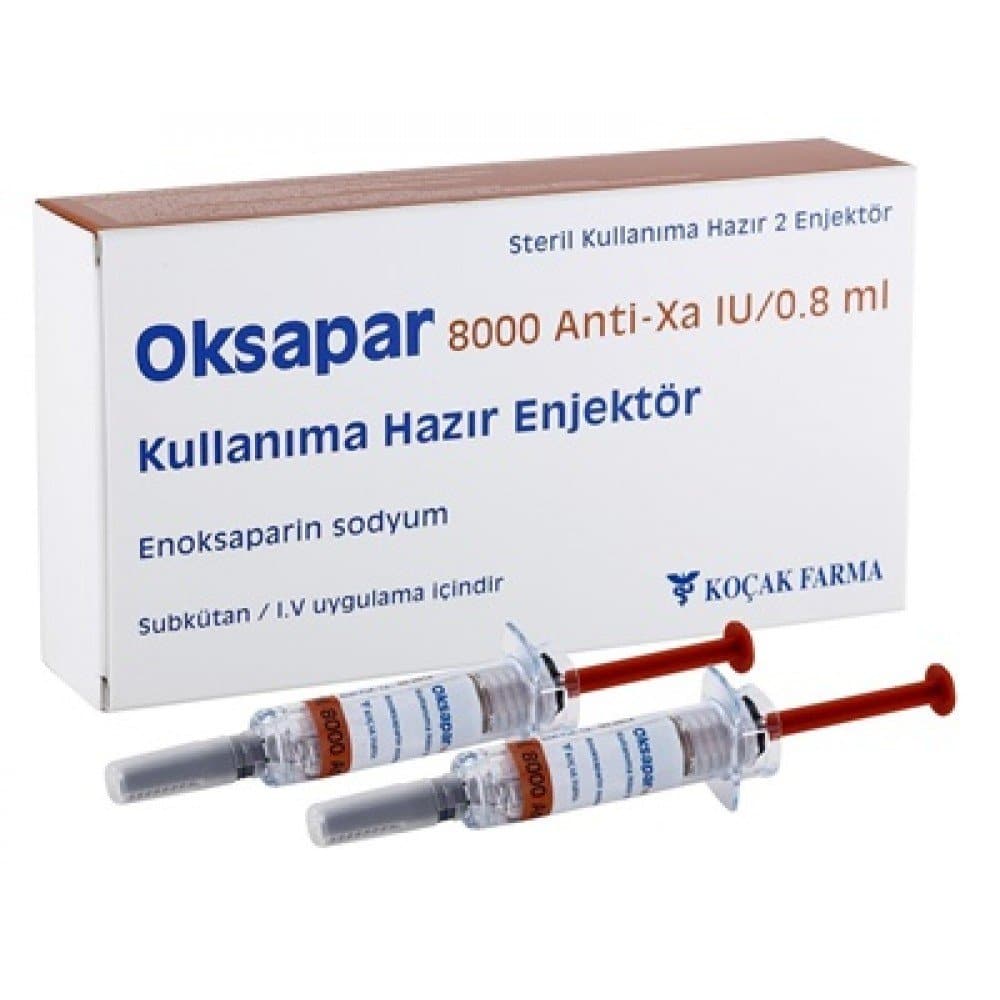 OKSAPAR 12.000 ANTI-XA IU/0,8 ML ENJEKSIYONLUK COZELTI ICEREN KULLANIMA HAZIR ENJEKTOR (10 ENJEKTOR) 1 OKSAPAR 12.000 ANTI XA IU 08 ML ENJEKSIYONLUK COZELTI ICEREN KULLANIMA HAZIR ENJEKTOR 10 ENJEKTOR 32724