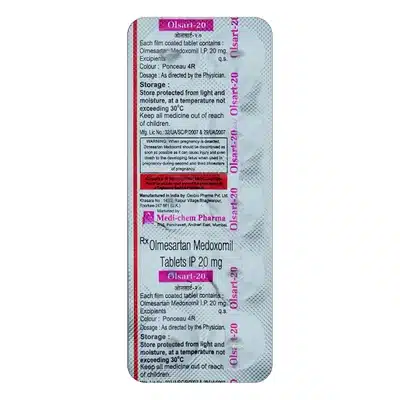 OLSART 20 MG 28 FILM TABLET 1 OLSART 20 MG 28 FILM TABLET 32818