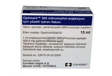 OPTIMARK 500 MIKROMOL/ML ENJ. ICIN COZ. ICEREN FLAKON 15 ML 1 OPTIMARK 500 MIKROMOL ML ENJ. ICIN COZ. ICEREN FLAKON 15 ML 32898