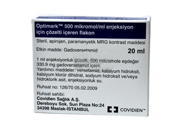 OPTIMARK 500 MIKROMOL/ML ENJ. ICIN COZ. ICEREN FLAKON 20 ML 1 OPTIMARK 500 MIKROMOL ML ENJ. ICIN COZ. ICEREN FLAKON 20 ML 32901