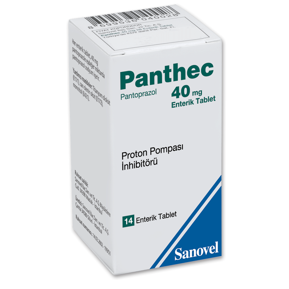 PANTHEC 40 MG 14 ENTERIK TABLET 24174