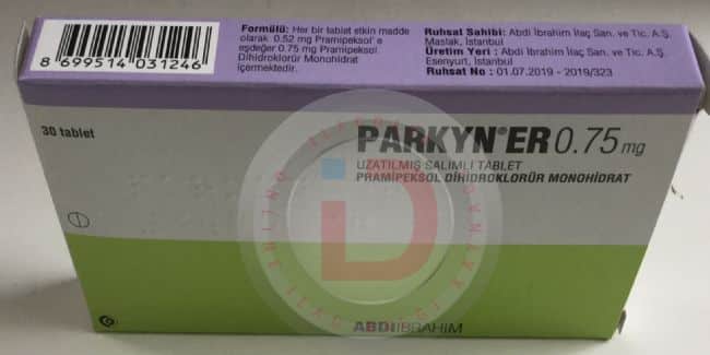 PARKYN ER 0,750 MG UZATILMIS SALIMLI 30 TABLET 1 PARKYN ER 0750 MG UZATILMIS SALIMLI 30 TABLET 24223
