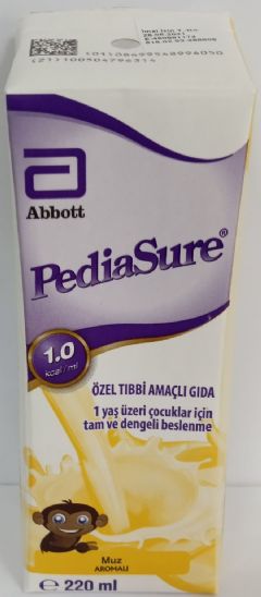 PEDIASURE MUZ AROMALI 220 ML SISE 1 PEDIASURE MUZ AROMALI 220 ML SISE 24269