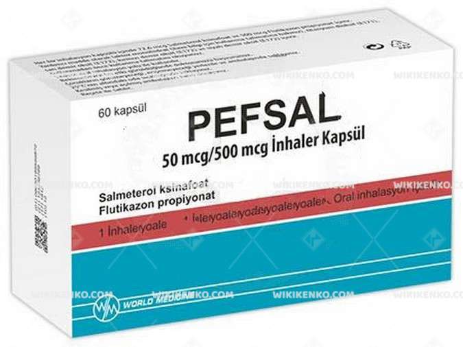 PEFSAL 50 MCG/500 MCG INHALER KAPSUL(60 KAPSUL) 1 PEFSAL 50 MCG 500 MCG INHALER KAPSUL60 KAPSUL 24282
