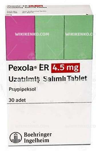 PEXOLA ER 4,5 MG UZATILMIS SALIMLI 30 TABLET 1 PEXOLA ER 45 MG UZATILMIS SALIMLI 30 TABLET 24352