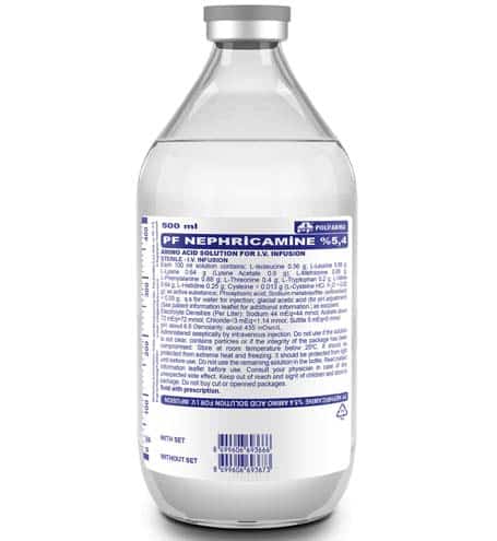 PF NEPHRICAMINE %5,4 AMINOASIT IV INFUZYON ICIN COZELTI 500 ML (SETLI) 1 PF NEPHRICAMINE 54 AMINOASIT IV INFUZYON ICIN COZELTI 500 ML SETLI 24378