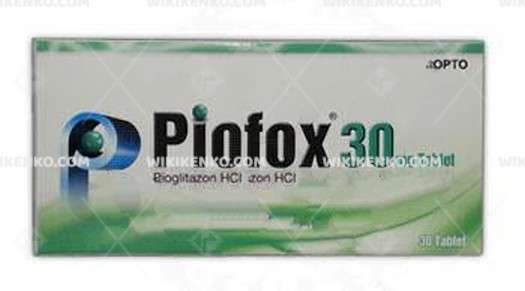 PIOFOX 30 MG 30 TABLET 1 PIOFOX 30 MG 30 TABLET 33398