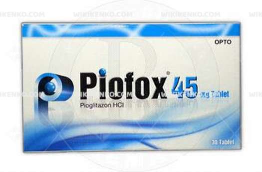PIOFOX 45 MG 30 TABLET 1 PIOFOX 45 MG 30 TABLET 33400