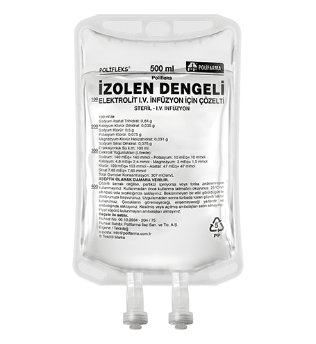 POLIFLEKS IZOLEN DEN.ELEK. 1000 ML SOL. SETSIZ 1 POLIFLEKS IZOLEN DEN.ELEK . 1000 ML SOL. SETSIZ 24645