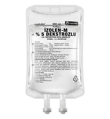 POLIFLEKS IZOLEN-M %5 DEKSTROZLU 250 ML PVC SOLUSYON(SETSIZ) 1 POLIFLEKS IZOLEN M 5 DEKSTROZLU 250 ML PVC SOLUSYONSETSIZ 24652
