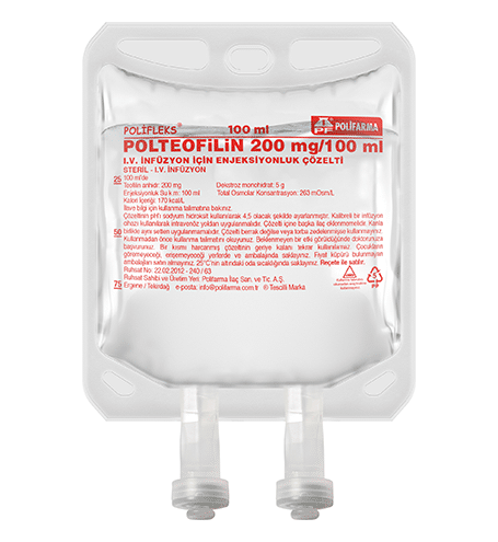 POLTEOFILIN 200 IV INF. ICIN ENJEKTABL COZELTI 100 ML SETSIZ 1 POLTEOFILIN 200 IV INF. ICIN ENJEKTABL COZELTI 100 ML SETSIZ 24687