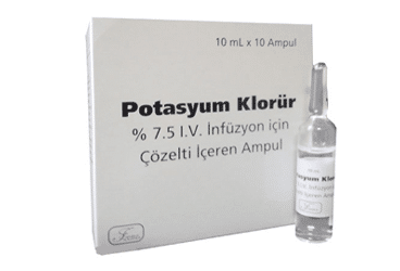 POTASYUM KLORUR %7,5 BIOSEL 10 MLX100 AMPUL 1 POTASYUM KLORUR 75 BIOSEL 10 MLX100 AMPUL 33522