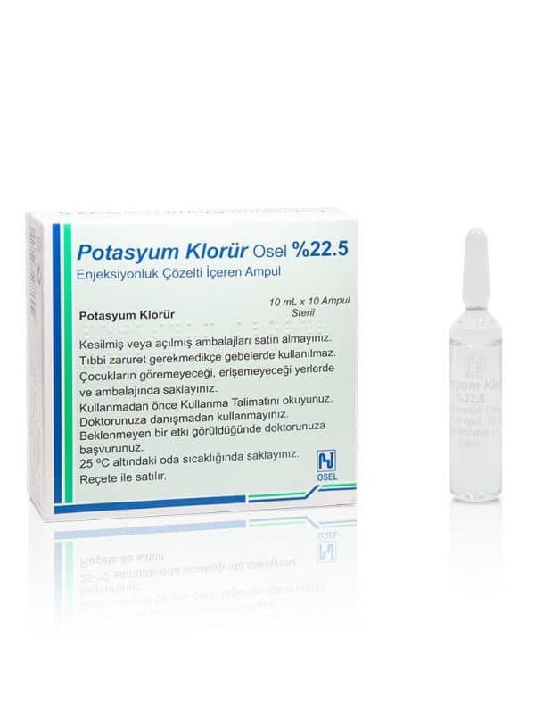 POTASYUM KLORUR %7,5 IV INFUZYON ICIN COZELTI ICEREN 10 AMPUL 1 POTASYUM KLORUR 75 IV INFUZYON ICIN COZELTI ICEREN 10 AMPUL 33523