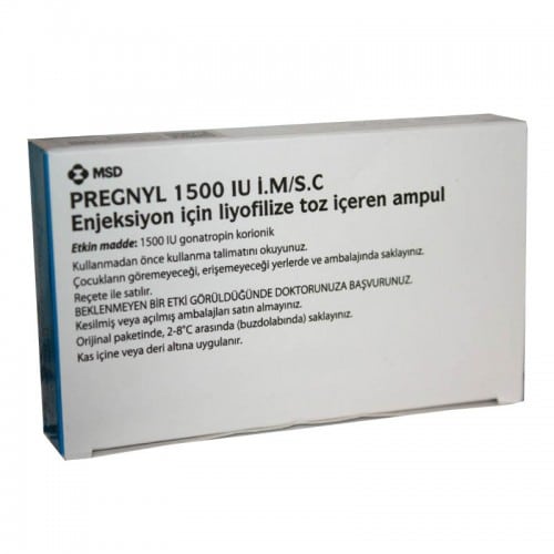 PREGNYL 1500 IU 3 AMPUL 1 PREGNYL 1500 IU 3 AMPUL 33561