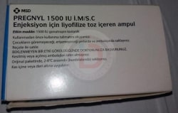 PREGNYL 1500 IU I.M/S.C ENJEKSİYON İÇİN LİYOFİLİZE TOZ İÇEREN FLAKON 1 PREGNYL 1500 IU I.M S.C ENJEKSIYON ICIN LIYOFILIZE TOZ ICEREN FLAKON 33563