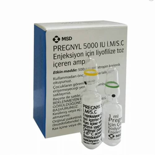 PREGNYL 5000 IU IM/SC ENJEKSIYON ICIN LIYOFILIZE TOZ ICEREN 1 AMPUL 1 PREGNYL 5000 IU IM SC ENJEKSIYON ICIN LIYOFILIZE TOZ ICEREN 1 AMPUL 33565