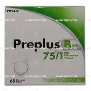 PREPLUS B12 300/1 MG 60 EFERVESAN TABLET 1 PREPLUS B12 300 1 MG 60 EFERVESAN TABLET 33594