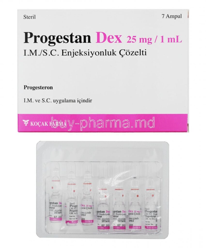PROGESTAN DEX 25 MG / 1 ML I.M. /S.C. ENJEKSIYONLUK COZELTI (7 AMPUL) 1 PROGESTAN DEX 25 MG 1 ML I.M. S.C. ENJEKSIYONLUK COZELTI 7 AMPUL 24802