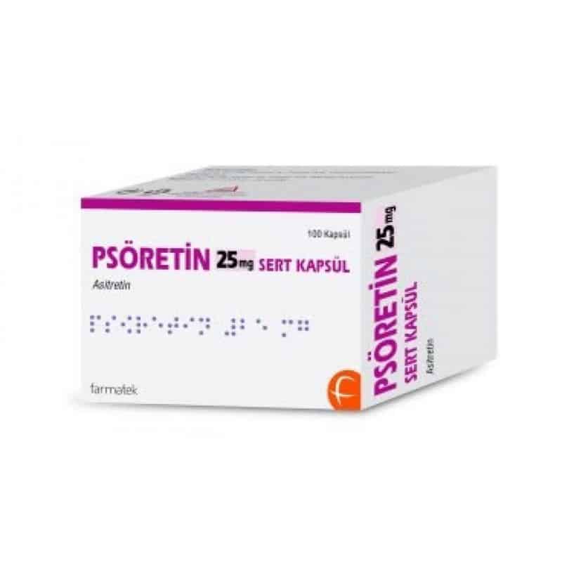 PSORETIN 25 MG SERT KAPSUL (100 KAPSUL) 1 PSORETIN 25 MG SERT KAPSUL 100 KAPSUL 24847