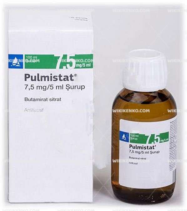 PULMISTAT 7,5 MG/5 ML SURUP 100 ML 1 PULMISTAT 75 MG 5 ML SURUP 100 ML 33754