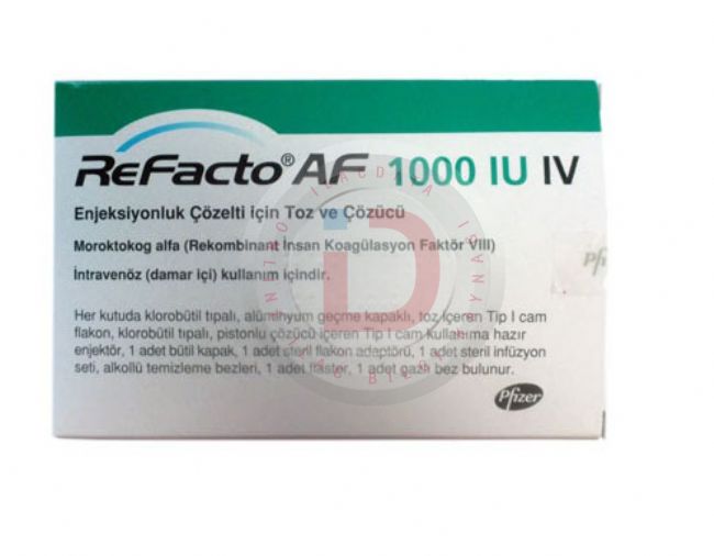 REFACTO AF 1000 IU IV ENJEKSIYONLUK COZELTI ICIN TOZ VE COZUCU 1 FLAKON 1 REFACTO AF 1000 IU IV ENJEKSIYONLUK COZELTI ICIN TOZ VE COZUCU 1 FLAKON 33860