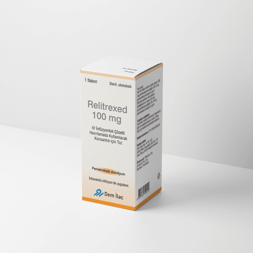 RELITREXED 100 MG IV INFUZYONLUK COZELTI HAZIRLAMADA KULLANILACAK KONSANTRE ICIN TOZ (1 FLAKON) 1 RELITREXED 100 MG IV INFUZYONLUK COZELTI HAZIRLAMADA KULLANILACAK KONSANTRE ICIN TOZ 1 FLAKON 26712
