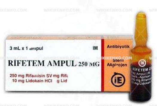 RIFETEM 250 MG 3 ML 1 AMPUL 1 RIFETEM 250 MG 3 ML 1 AMPUL 34070